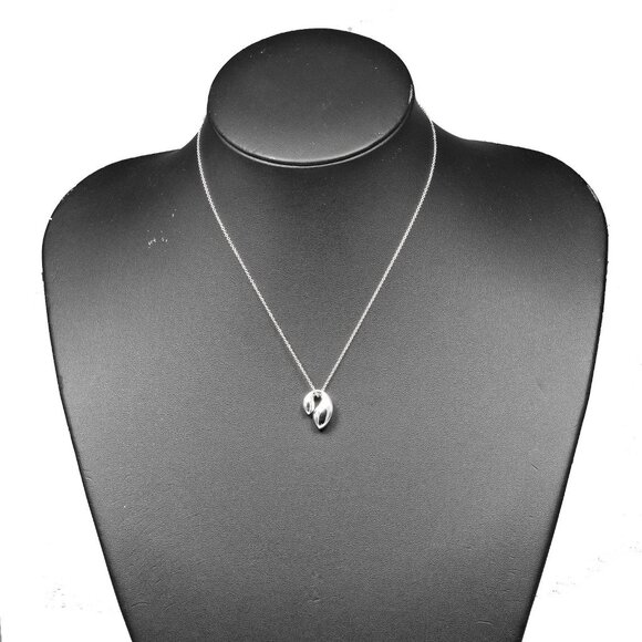 TIFFANY&Co. Double teardrop Necklace Silver925 5.42g Women - Picture 1 of 8